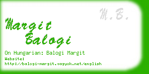margit balogi business card